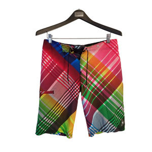 Hurley swim Board Stretch Men's Shorts Striped Multicolor Size 30 Inseam 10 in‎